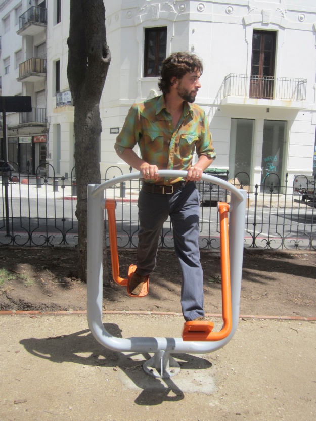 The exercise equipment placed within public parks: